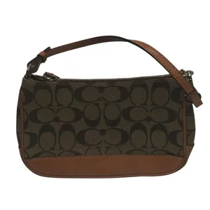Vintage tan Coach demi mini canvas leather #6094 thumbnail 3