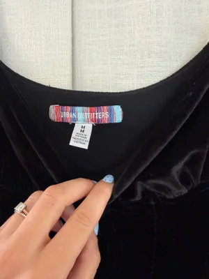 Urban Outfitters Velvet Dress Black thumbnail 3