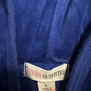 Zenana Outfitters Royal Blue Velvet Hoodie Zip Up size large thumbnail 4