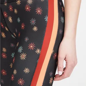 Splits59 NWT Sydney High Waist Techflex 7/8 Leggings Multi Floral + Red Stripes thumbnail 3