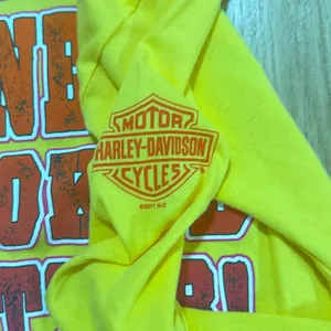 Harley Davidson Harley Never Looked Better Long Sleeve Yellow Graphic Tee Sz L thumbnail 7