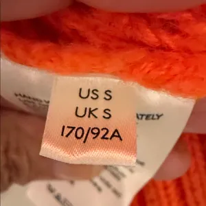 Free People Womens Snow Drop Cardigan in orange knit Small thumbnail 10