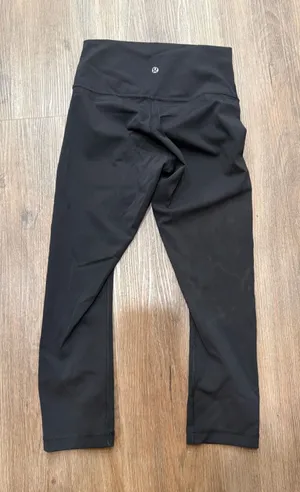 Lululemon wunder crop Leggings Black Women's‎ Size 4 thumbnail 1