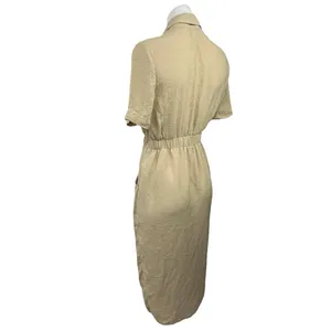 Asos Women's Beige Double Breasted Short Sleeve Calf Length Blazer Dress Size 2 thumbnail 2
