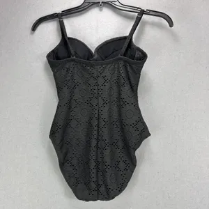 Shape FX One Piece Bathing Swimsuit Size 10 Black Built in Bra Underwire Beach thumbnail 2