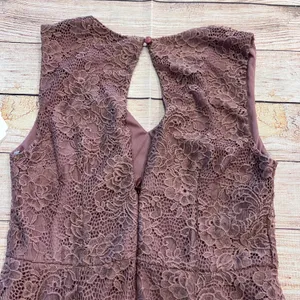 Altar'd State Dali Lace Fit and Flare Dress Pale Mauve V-Neck Keyhole Back NWT M thumbnail 11