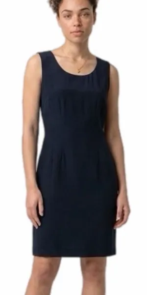 HUGO BUSCATI Milano Vintage Black 100% Silk Sleeveless Little Black Dress Size 8 thumbnail 1