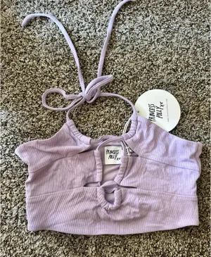 purple princess polly cropped tank thumbnail 1