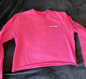 Vans pink cropped long sleeve thumbnail 1