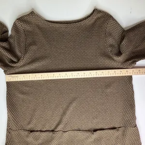 J Jill Ponte Knit Geometric Top‎ Size LP Brown Minimalist Stretch Office Comfy thumbnail 10