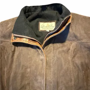 Women's Lone Pine 100% Leather Suede Lambskin Brown Field Jacket Coat Made USA thumbnail 16