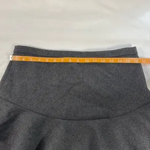 J Crew Flounce Mini Skirt Wool Size 6 Grey Tiered Ruffle Y2K Preppy Neutral thumbnail 5