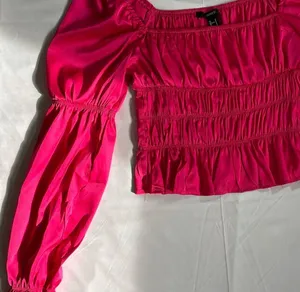 Pink satin  top thumbnail 3