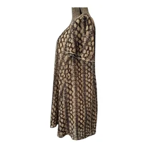Show Me Your Mumu Shift Dress‎ Womens Medium Brown Snakeskin V-Neck Boho Animal thumbnail 4