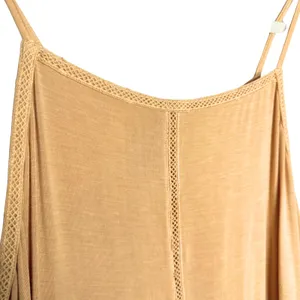 American Eagle Soft & Sexy Yellow Lace Trim Sleeveless Tank Top Size Large Boho thumbnail 3