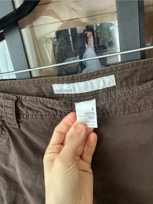 Vintage y2k Old Navy mid rise shorts micro mini chocolate brown cotton 2008 thumbnail 3