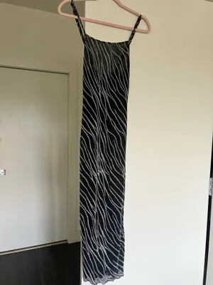 Black Midi Dress with Silver Size XS thumbnail 2