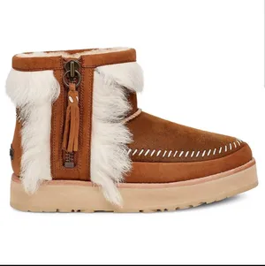 UGG Fluff Punk Shearling Leather Booties Boots thumbnail 2