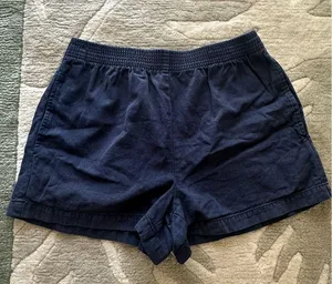 Aritzia Wilfred Free Black Cotton Linen Shorts Size M thumbnail 1
