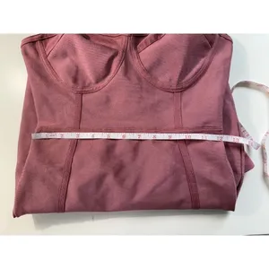 PrettyLittleThing Womens Dusty Pink Strapless Bandage‎ Ruffle Midi Dress Size 6 thumbnail 8