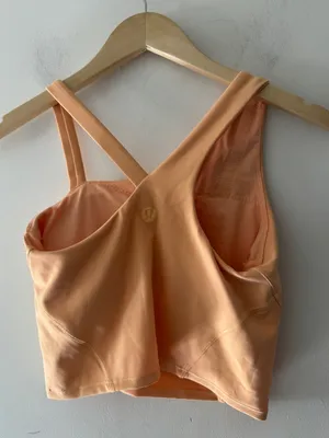 Lululemon Everlux‎ Asymmetrical Tennis Tank Top Summer Glow Square Dot thumbnail 6