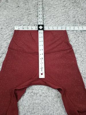 Lululemon HR Align Pant 28" Engineer Print City Camo Chianti Red Size 8 Leggings thumbnail 5