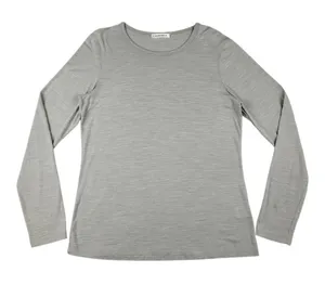 American Giant Women's Top L Large Base Layer Merino Wool Blend Gray Long Sleeve thumbnail 1