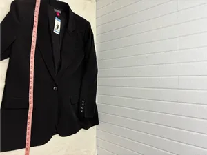 Vince Camuto Black Single-Button Notch Lapel‎ Blazer Jacket Size L Career Chic thumbnail 10