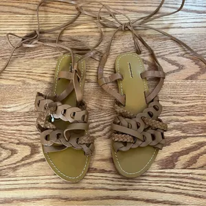 Pilcro Anthropologie NWOT Tie-Up Strappy Sandals Leather Size 7 thumbnail 5