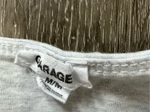 Garage White Cap-Sleeve Crewneck Crop Top thumbnail 10