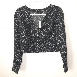 NWT Madewell Rosalind Floral Cropped Button Top L thumbnail 7