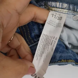 YMI Jeans USA Womens Size 11/30 High Rise Flare Distressed Ripped Raw Hem Denim thumbnail 3