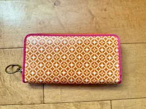 Fossil Orange Geometric Pattern Wallet thumbnail 2