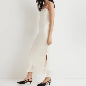 Madewell x Aimee Song Alabaster Sequin Slip Maxi Dress – Elegant Party Gown thumbnail 3