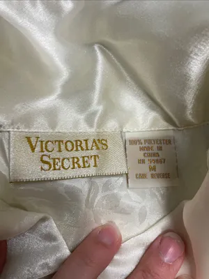 Victoria’s Secret gold label pajama set off white cream short sleeve long pants thumbnail 3