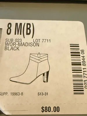 Worthington Madison Black Vegan Leather Block Heel Side Zip Ankle Booties 8 NIB thumbnail 8