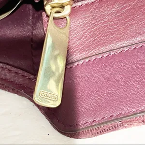 Coach‎ Taylor Red Leather Alexis Carryall Bordeaux Shoulder Bag Tote 25205 Gold thumbnail 4