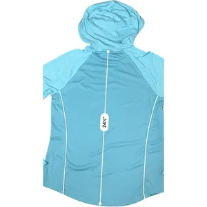 Under Armour Logo Velocity Heatgear Hooded Blue Pullover Top MEDIUM Sportswear‎ thumbnail 7