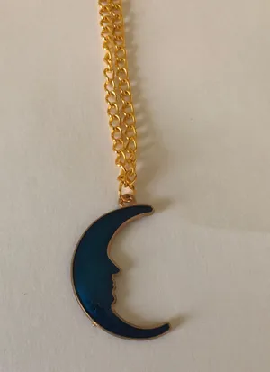 Blue Crescent Moon Necklace 🌙 thumbnail 2