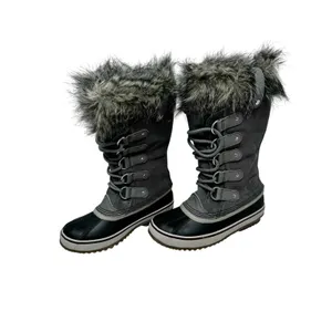 SOREL Joan of Arctic Quarry Grey Snow Boots Women Size 7 Waterproof Faux Fur⁠ thumbnail 6