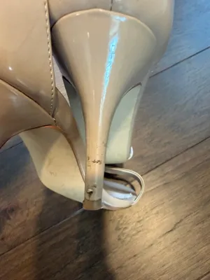 Steve Madden Silly Ankle Strap Nude Beige Patent Leather Heeled Size 7 - C37-080 thumbnail 10
