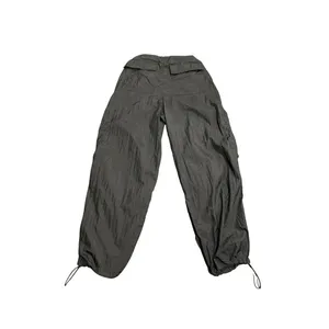 Steve Madden Larsen Parachute Lightweight Pants SZ S Crinkled Utility Baggy thumbnail 2