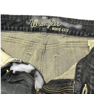 Wrangler Bootcut Jeans Womens 7x30 Dark Wash Stretch Denim 1009MWZDO thumbnail 3