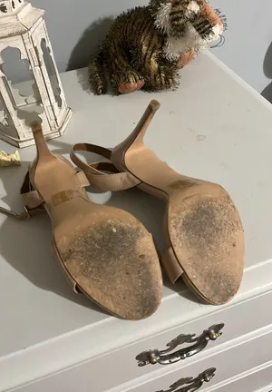 Steve Madden Reno Sandals High Heels Stiletto Tan Size 8.5 thumbnail 14