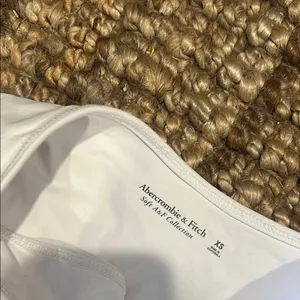 Abercrombie & Fitch Soft A&F Collection White Asymmetrical Bodysuit thumbnail 5