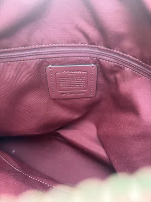 Coach Perforated Signature Leather Gallery Tote color Miami Red thumbnail 5