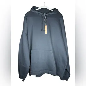 NWT SKIMS Fleece Lounge Relaxed Zip Up Hoodie Onyx Black Sweatshirt Medium $98 thumbnail 3