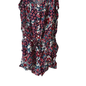 Joe Benbasset Blue and red floral romper‎ Women's Large thumbnail 2