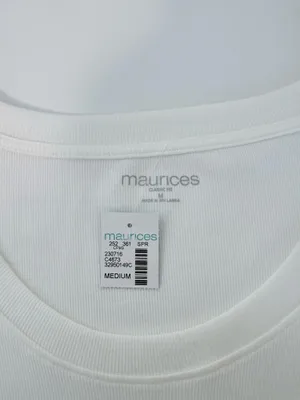 Maurices 24/7 Jordan Ribbed Scoop Neck Tee Solid White NWT thumbnail 10