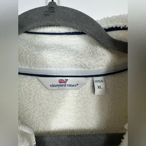Vineyard Vines Sherpa Fleece Shep Shirt Ivory‎ Quarter Zip XL thumbnail 7